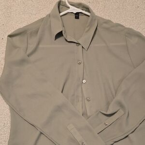 Sleek Olive Button-Up Shirt